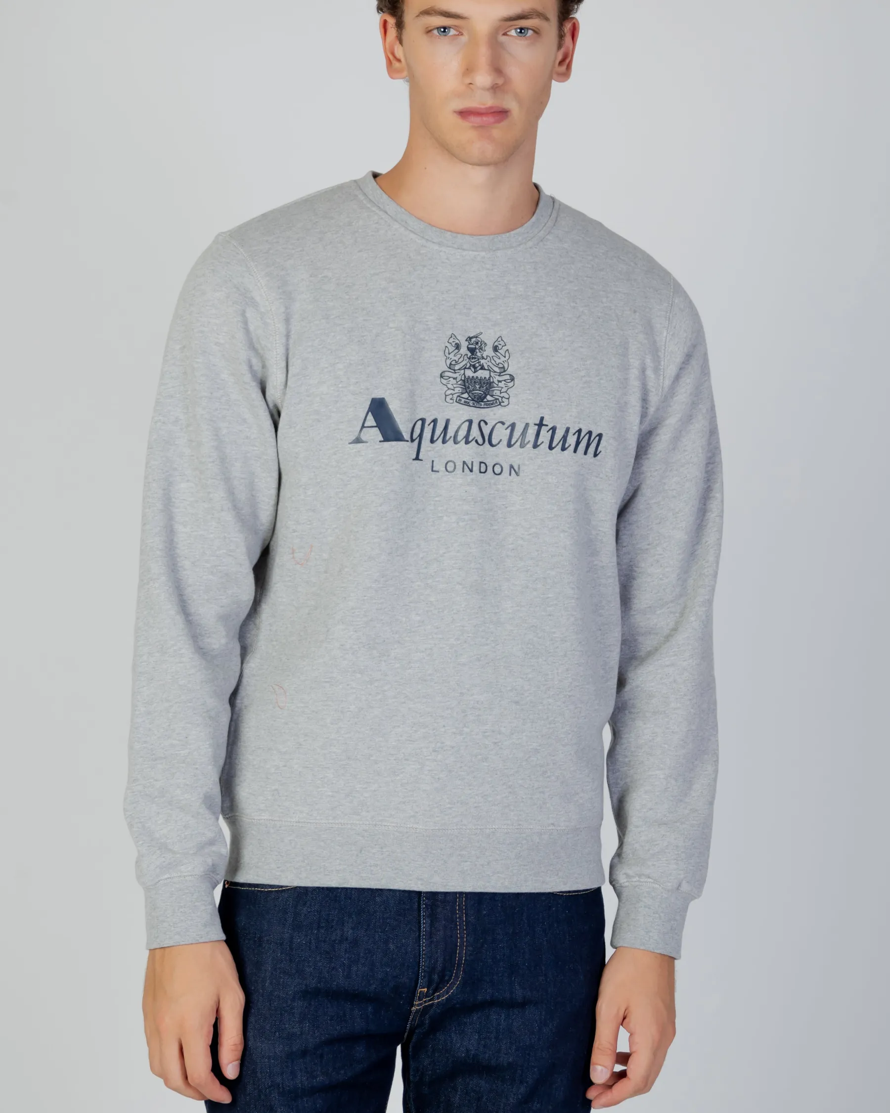 New Aquascutum Active Active Big Logo Crew Neck Fleece