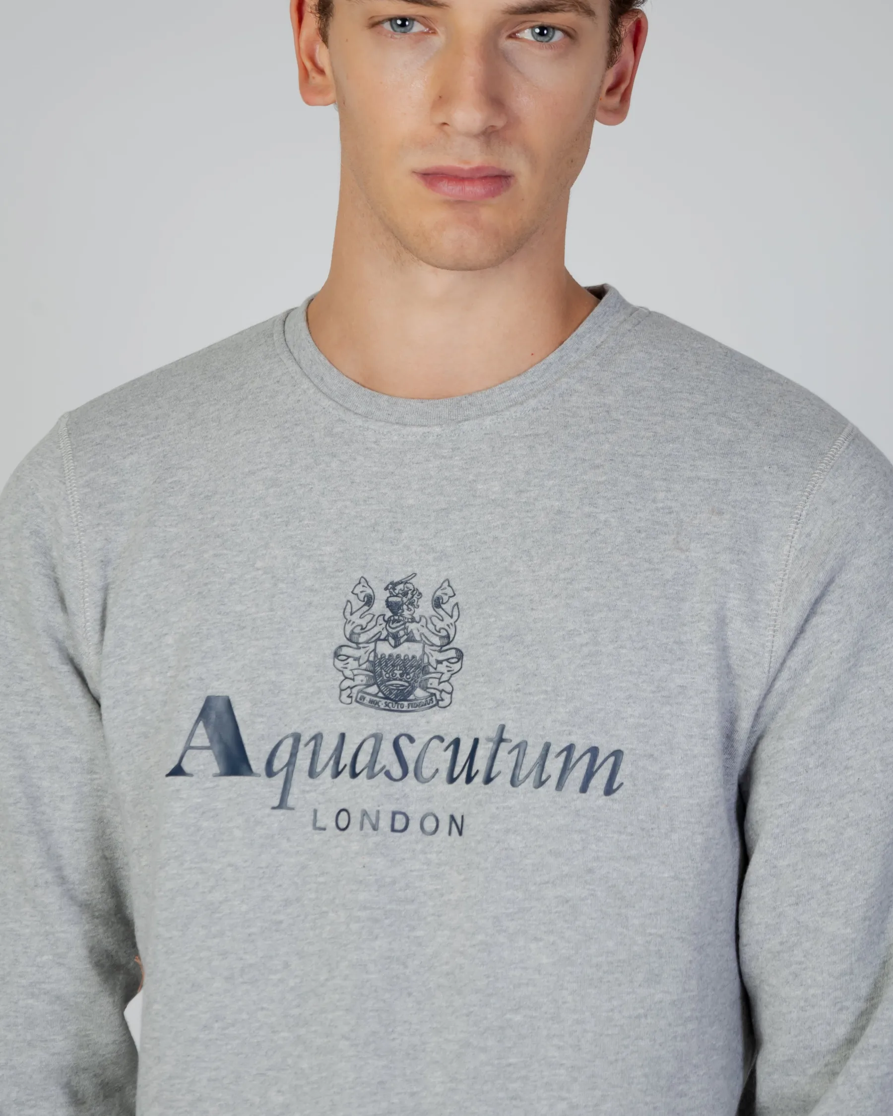 New Aquascutum Active Active Big Logo Crew Neck Fleece