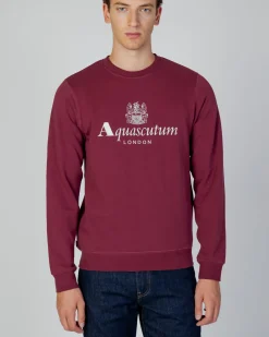 New Aquascutum Active Active Big Logo Crew Neck Fleece