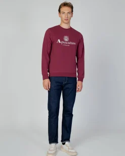 New Aquascutum Active Active Big Logo Crew Neck Fleece