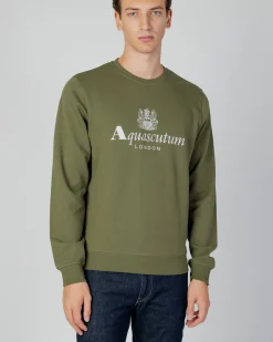 Discount Aquascutum Active Active Big Logo Crew Neck Fleece