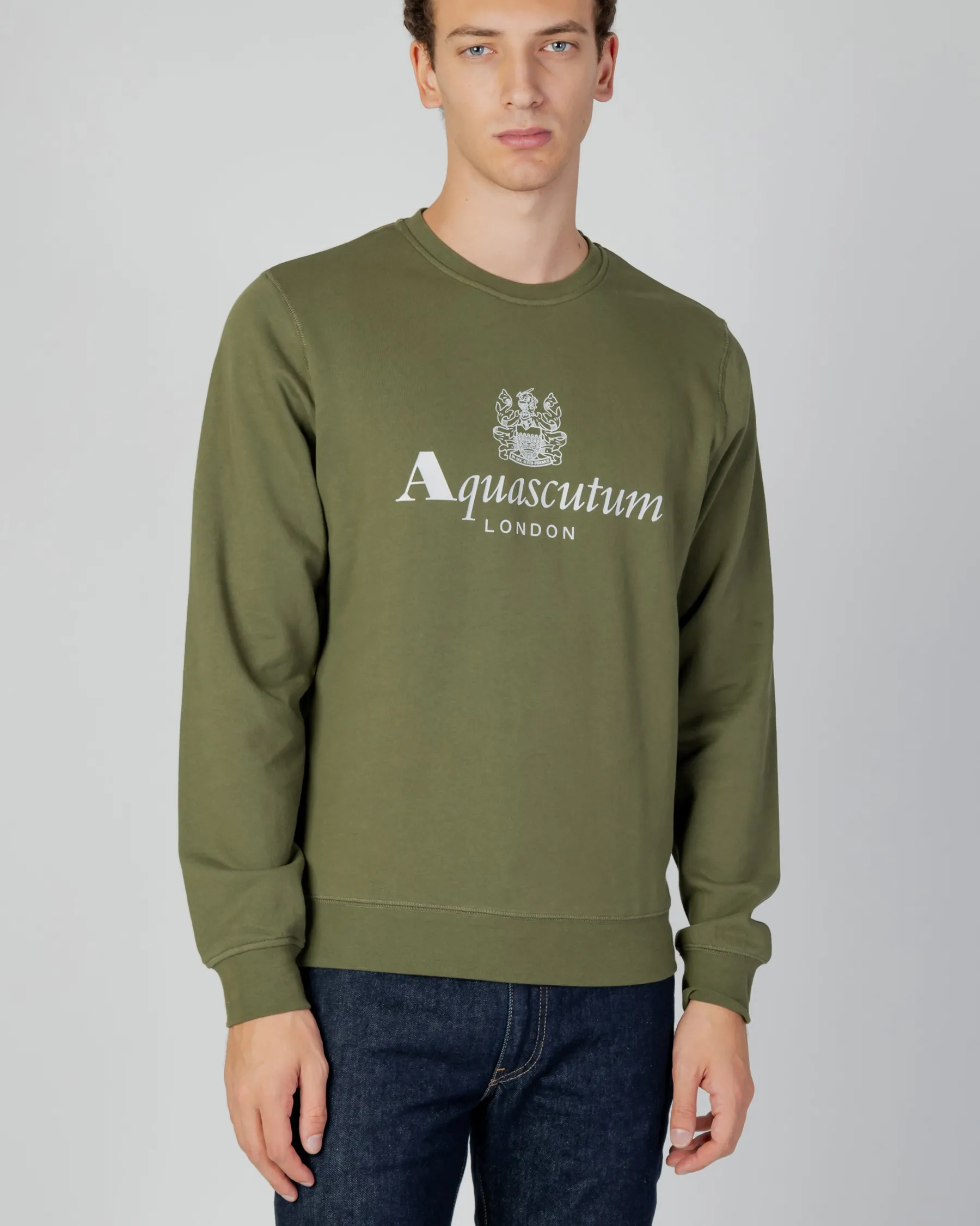 Discount Aquascutum Active Active Big Logo Crew Neck Fleece