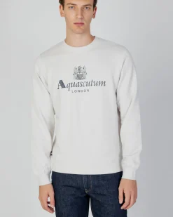 Hot Aquascutum Active Active Big Logo Crew Neck Fleece