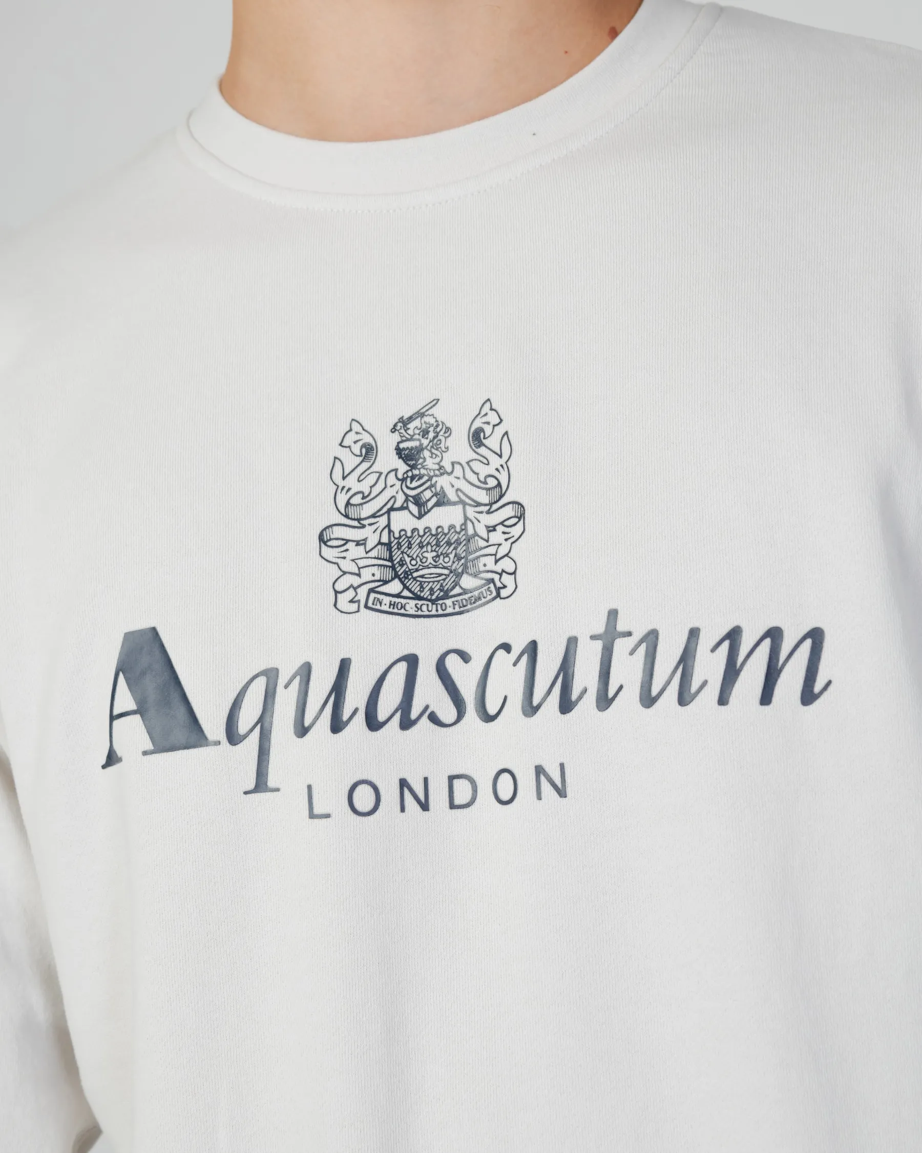Hot Aquascutum Active Active Big Logo Crew Neck Fleece