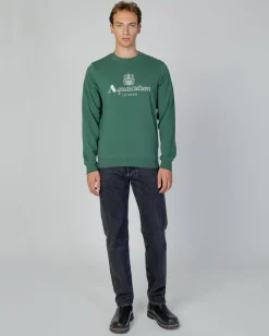 Aquascutum Active Active Big Logo Crew Neck Fleece