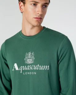 Aquascutum Active Active Big Logo Crew Neck Fleece