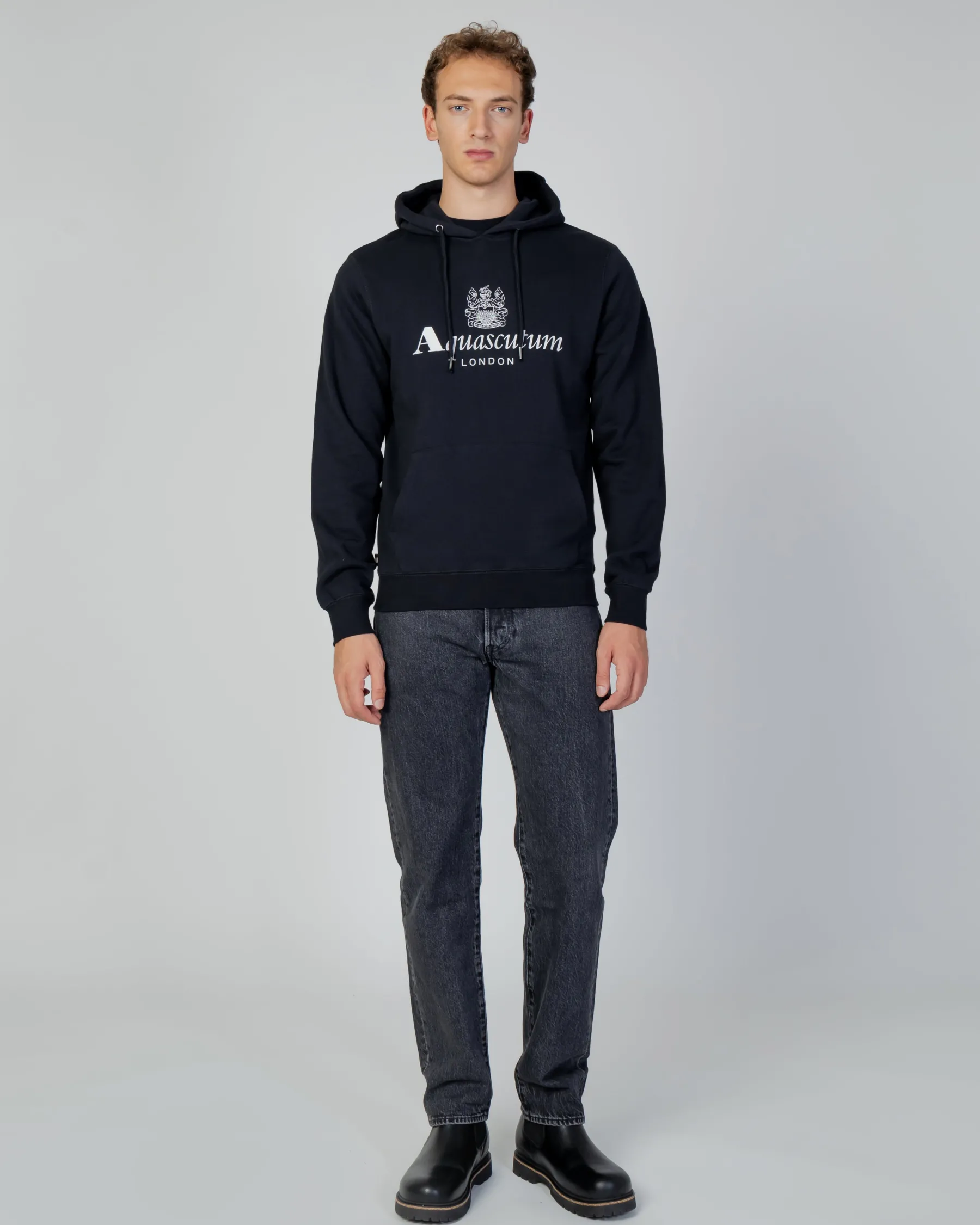 Clearance Aquascutum Active Active Big Logo Hoodie Fleece