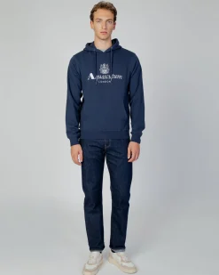 Online Aquascutum Active Active Big Logo Hoodie Fleece