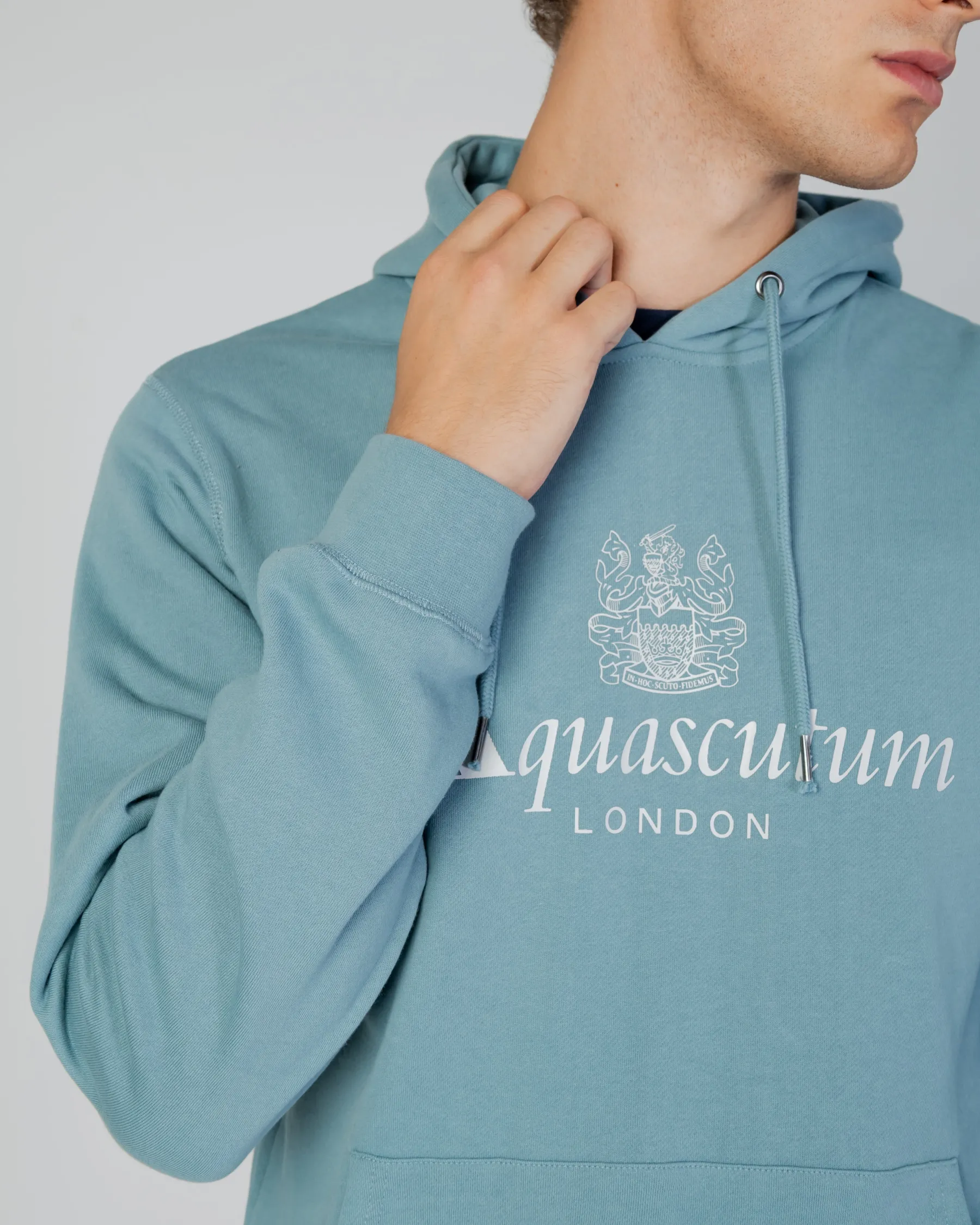 Aquascutum Active Active Big Logo Hoodie Fleece