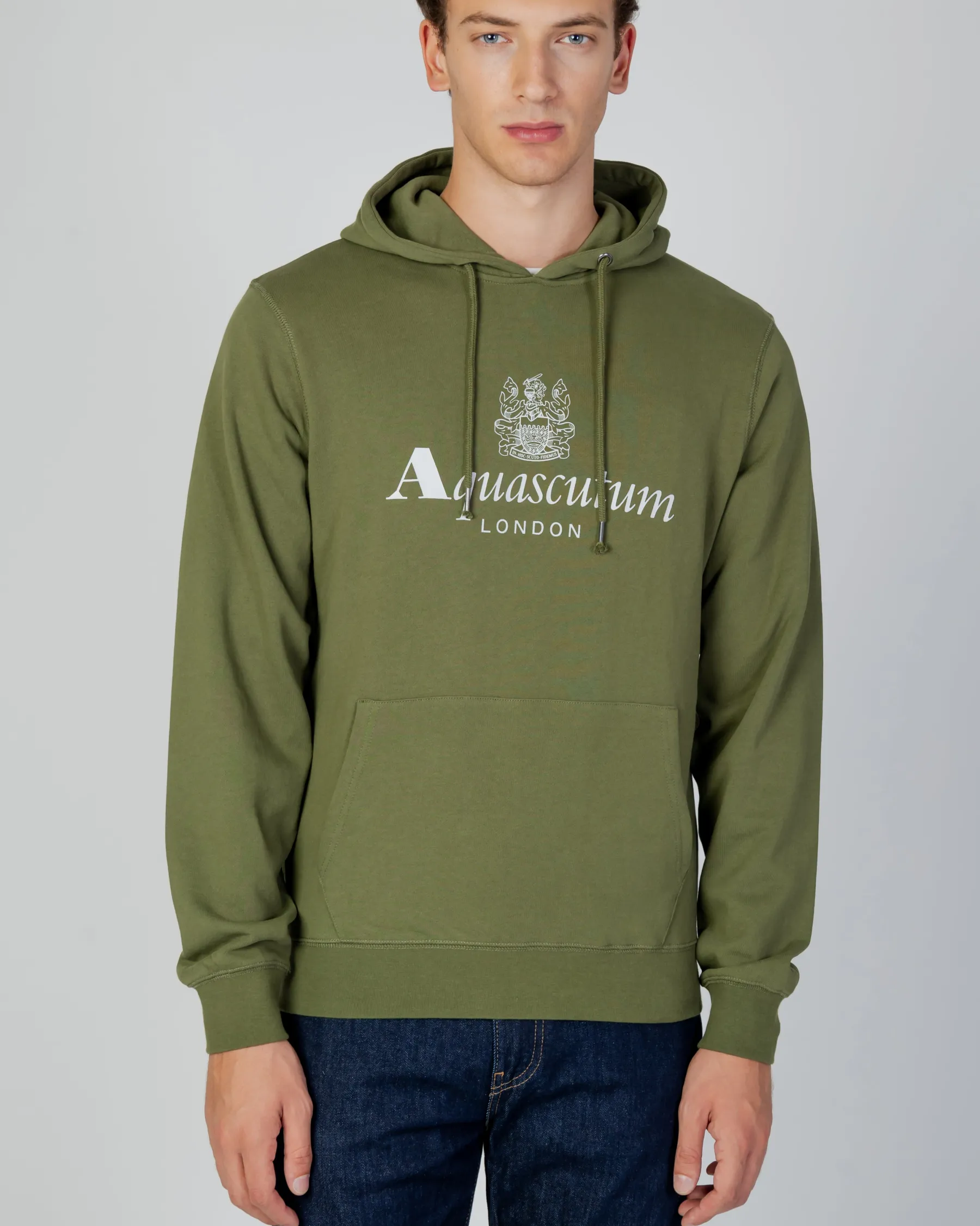Aquascutum Active Active Big Logo Hoodie Fleece