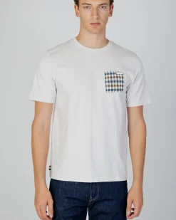 Clearance Aquascutum Active Active Check Pocket T-Shirt
