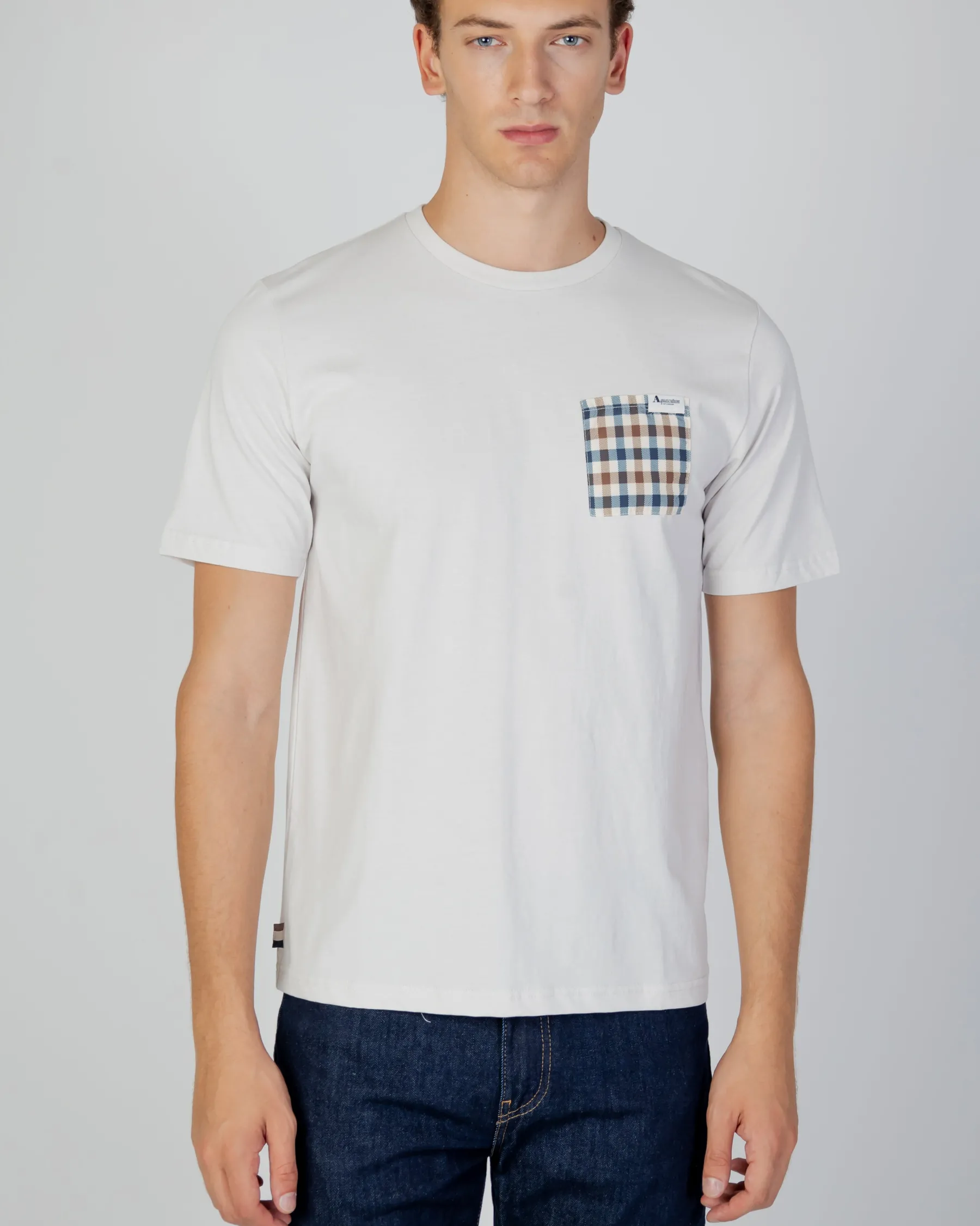 Clearance Aquascutum Active Active Check Pocket T-Shirt