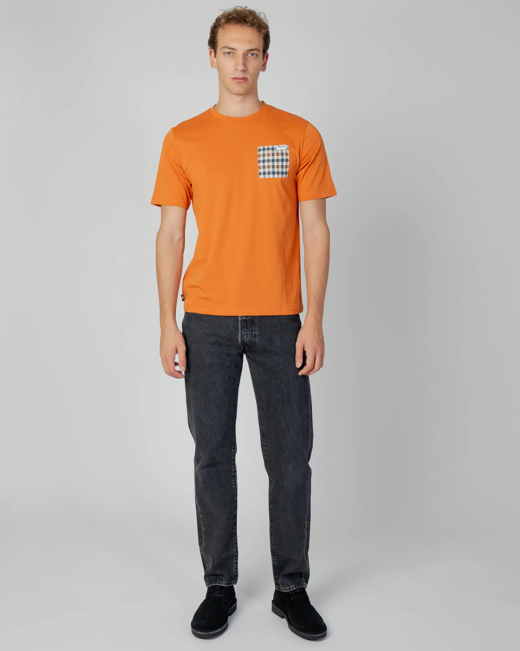 New Aquascutum Active Active Check Pocket T-Shirt