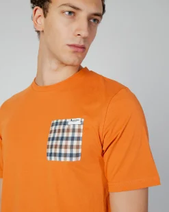 New Aquascutum Active Active Check Pocket T-Shirt