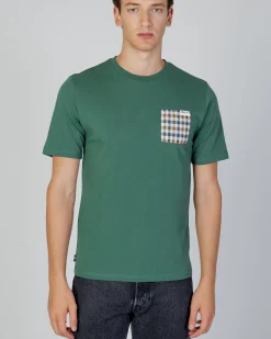 New Aquascutum Active Active Check Pocket T-Shirt