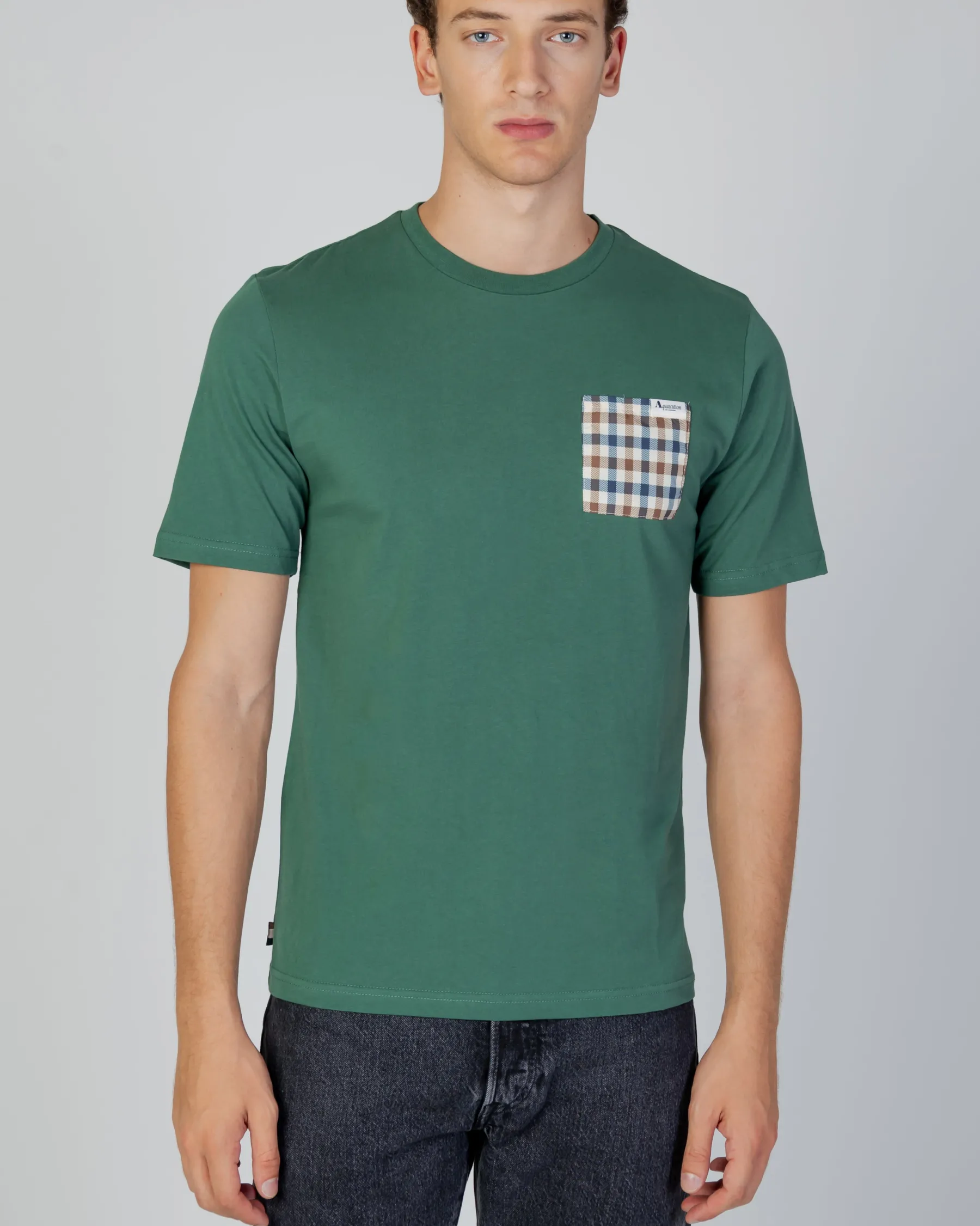 New Aquascutum Active Active Check Pocket T-Shirt