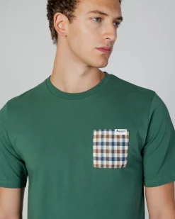 New Aquascutum Active Active Check Pocket T-Shirt
