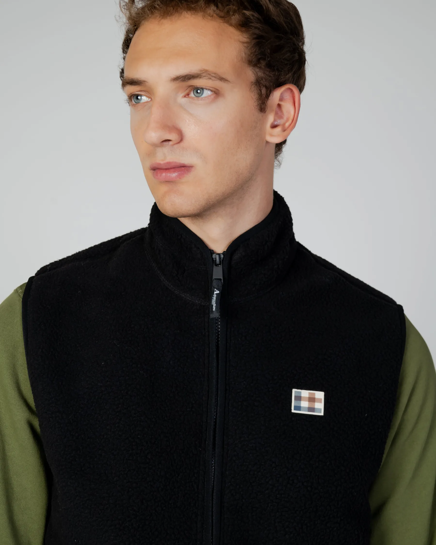 New Aquascutum Active Active One Color Sherpa Vest