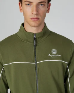 New Aquascutum Active Active Piping Mock Neck Fleece