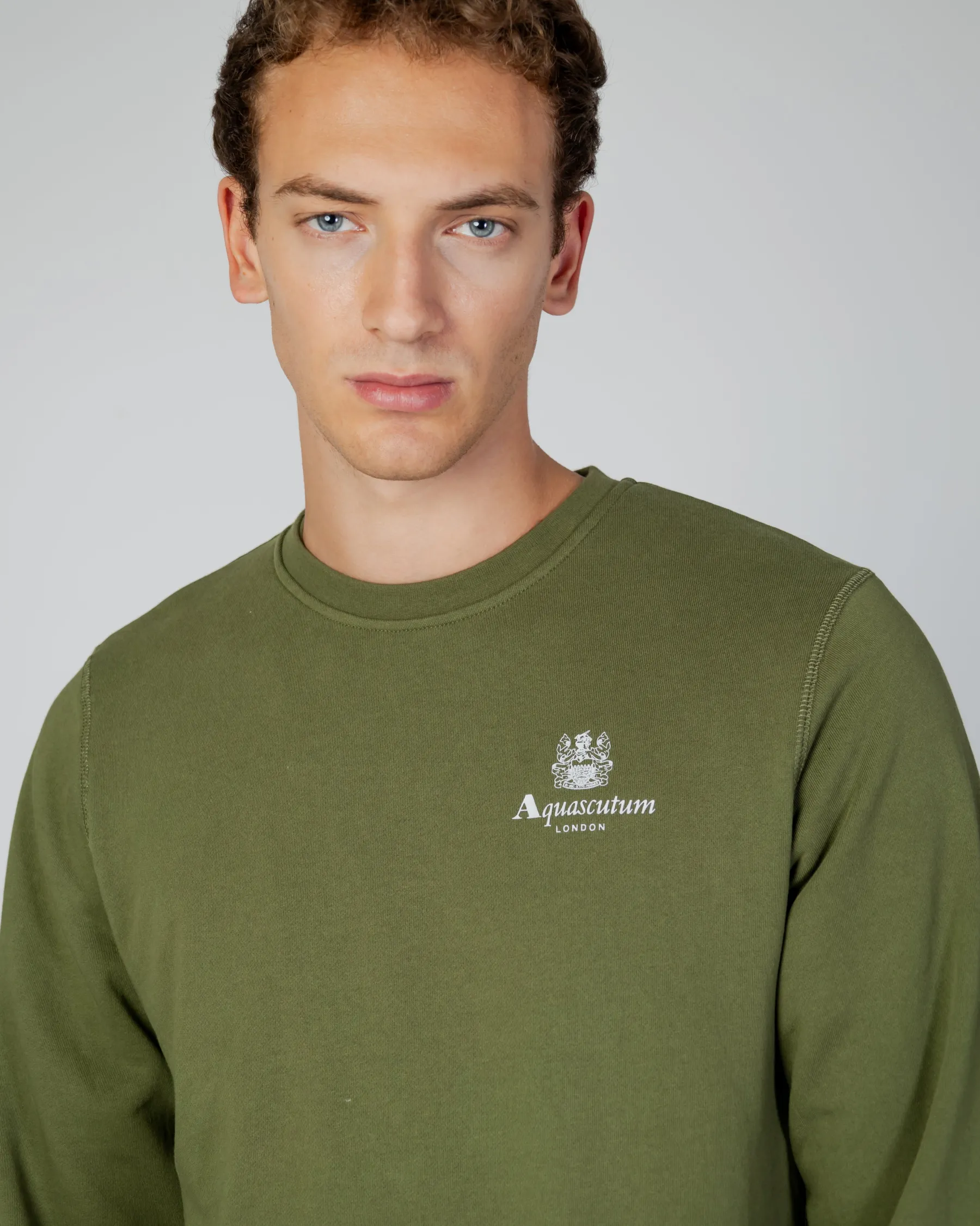 New Aquascutum Active Active Small Logo Crew Neck Fleece