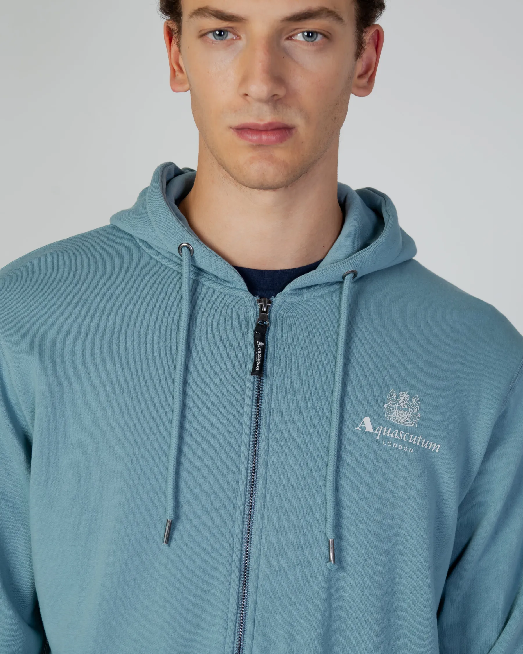 Discount Aquascutum Active Active Small Logo Full Zip Hoodie Fleece