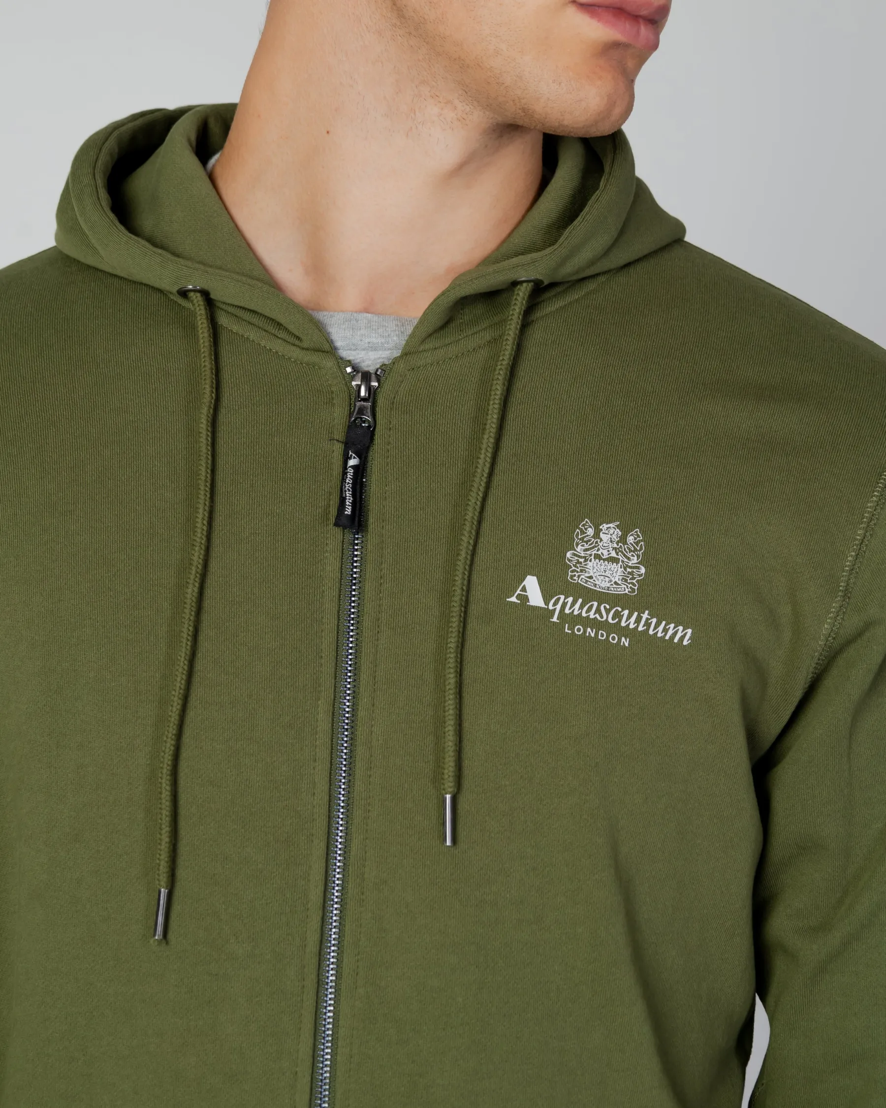 Aquascutum Active Active Small Logo Full Zip Hoodie Fleece