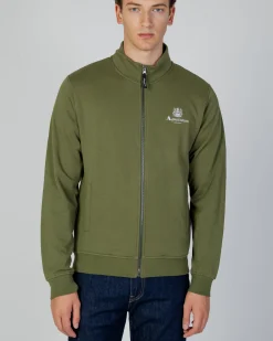 New Aquascutum Active Active Small Logo Full Zip Mock Neck Fleece