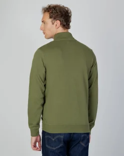 New Aquascutum Active Active Small Logo Full Zip Mock Neck Fleece