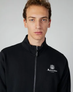 Online Aquascutum Active Active Small Logo Full Zip Mock Neck Fleece