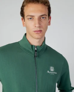 Online Aquascutum Active Active Small Logo Full Zip Mock Neck Fleece