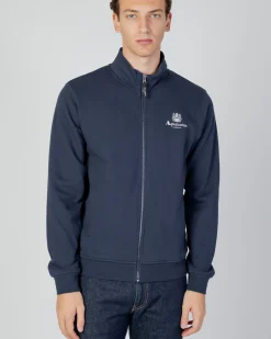 Hot Aquascutum Active Active Small Logo Full Zip Mock Neck Fleece