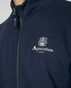 Hot Aquascutum Active Active Small Logo Full Zip Mock Neck Fleece