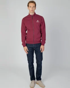 Hot Aquascutum Active Active Small Logo Full Zip Mock Neck Fleece