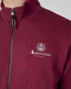 Hot Aquascutum Active Active Small Logo Full Zip Mock Neck Fleece