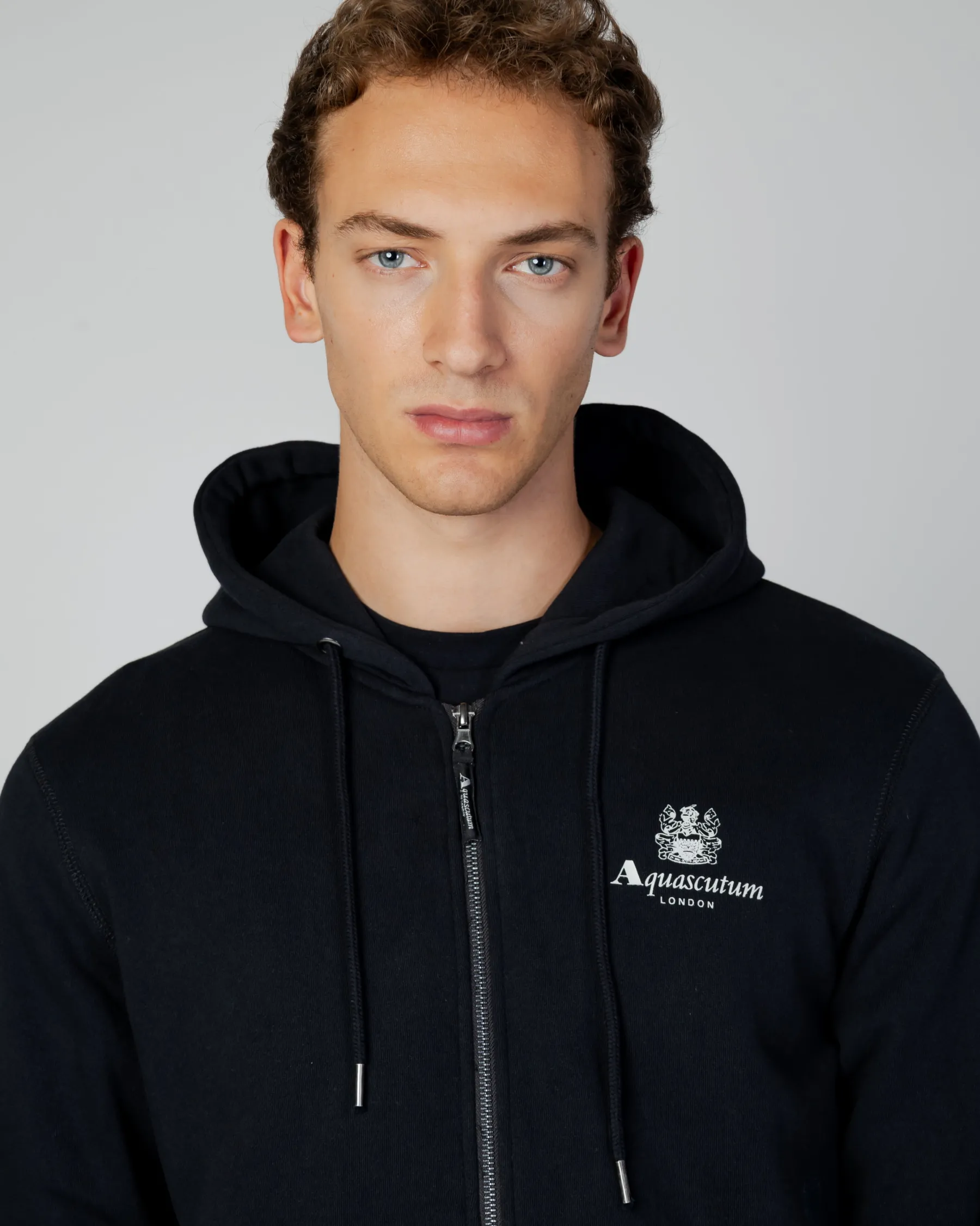 Clearance Aquascutum Active Active Small Logo Full Zip Hoodie Fleece