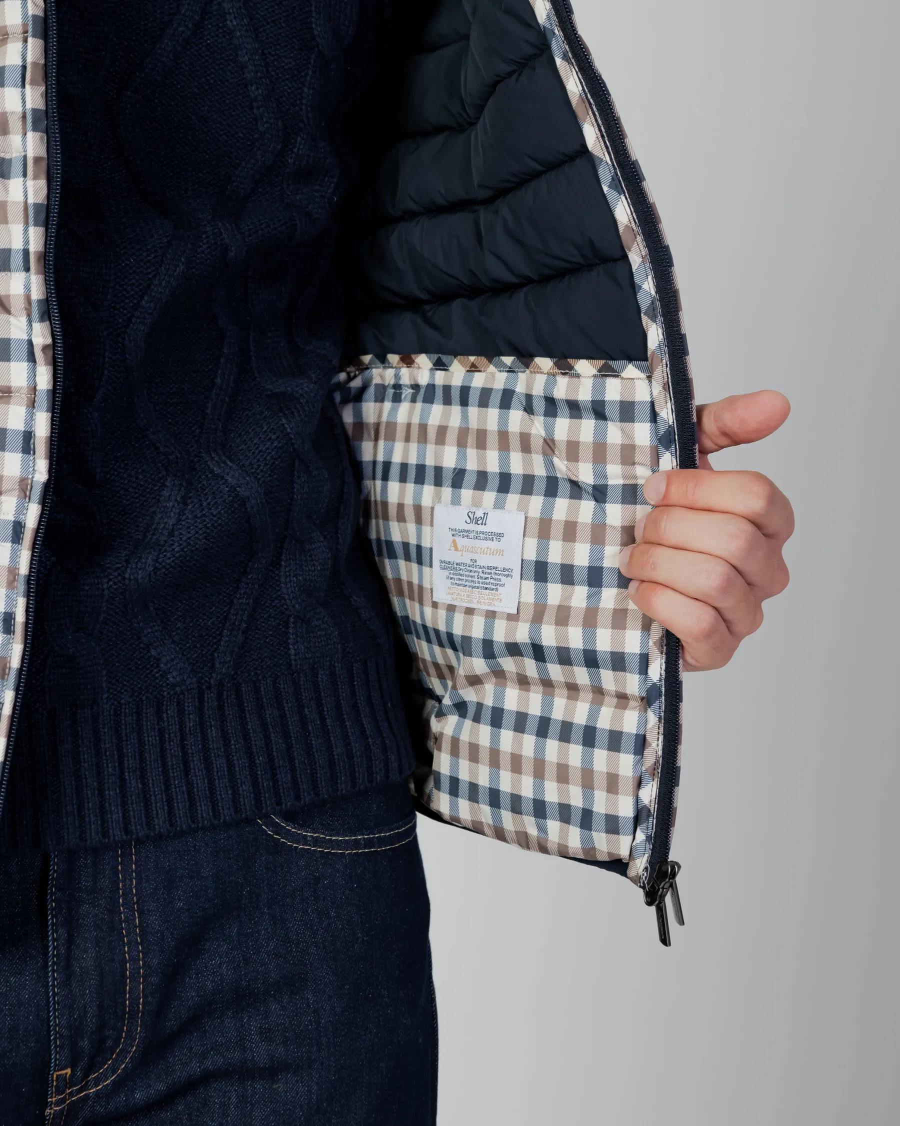 New Aquascutum Active Active100Gr Hooded Jacket